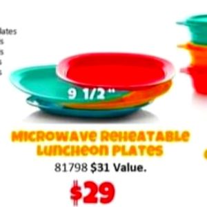 Tupperware Reheatable 4pc plates